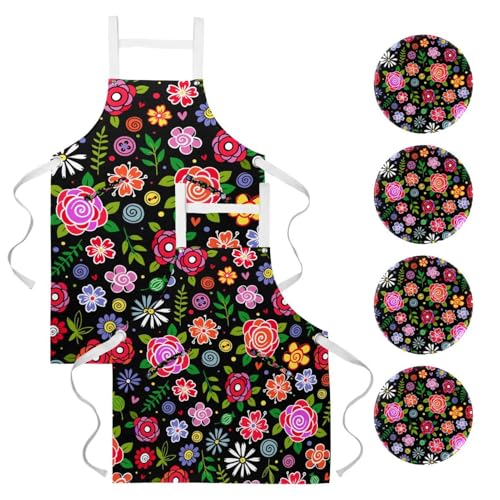 Tablier de cuisine ajustable contre les taches de peinture