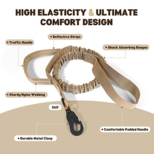 Image of FYA Tactical Dog Collar and Leash Set, Adjustable Training Nylon Collar with Control Handle and Heavy Metal Buckle for Medium and Large Dogs Daily Training and Walks