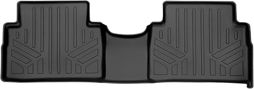 SMARTLINER Alfombrillas de segunda fila para todo tipo de clima, color negro, compatibles con Hyundai Santa Fe 2021-2023 (solo compatible con