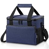 EASYFUN Adult Lunch Box for Men & Women Insulated Lunch Bag with Adjustable Shoulder Strap, Leak Proof Reusable Lunch Cooler Tote Bag for Office work, Picnic and Outdoor (Blue)