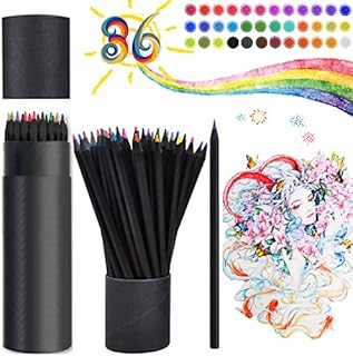 Colouring Pencils, 36 Pcs Professional Coloured Pencils Drawing Pencils, Oil-based Water-soluble Artist Pencil Set, No Wax, for Kids & Adults Sketching, Doodling, Painting, Writing, Pre-sharpened