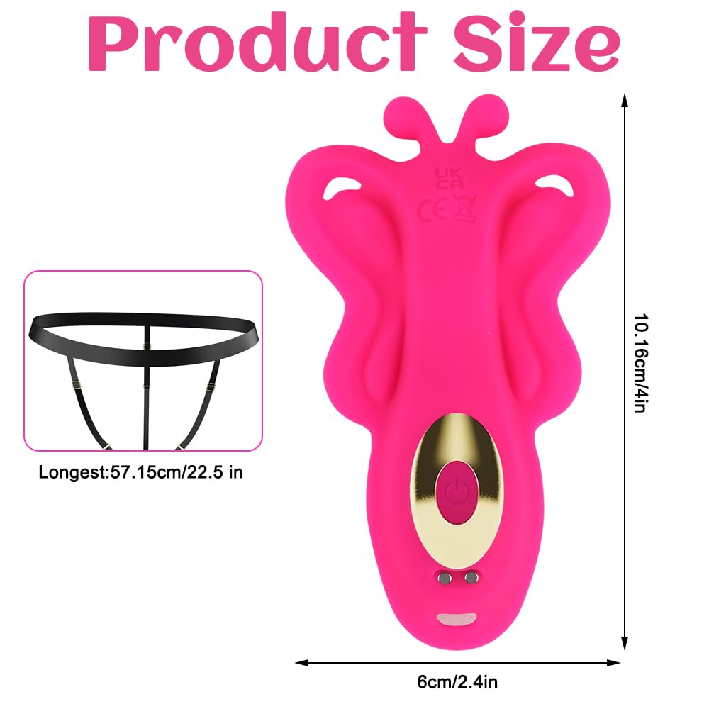 Vibrador de mariposa para clítoris femenino, con aplicación y 9 modos de vibración, juguete sexual con arnés para mujeres, juguete S duro