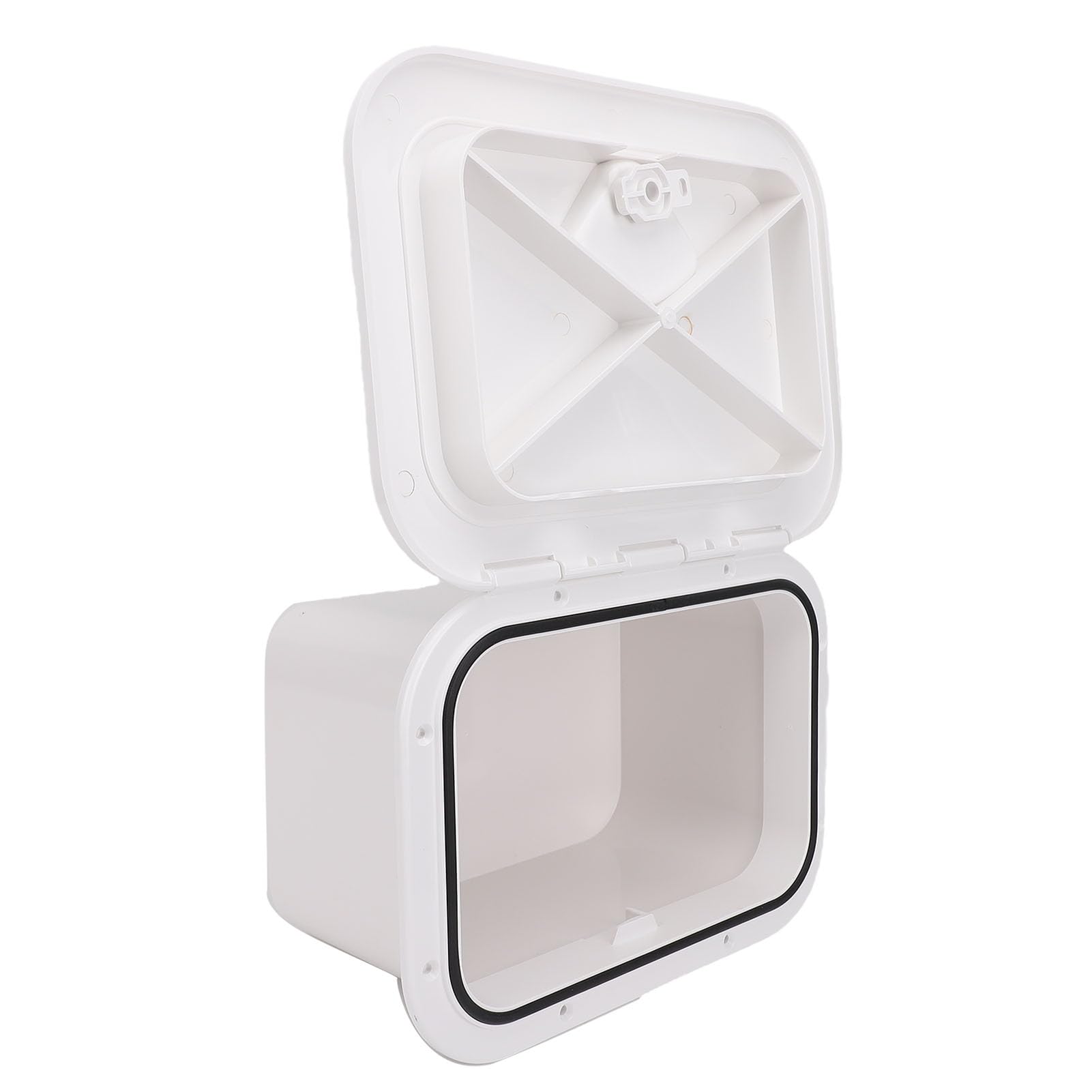 Generic Caja Compacta Impermeable de ABS para Almacenamiento de Barcos, Herramientas para Aparejos de Pesca, Barcos, Color Blanco, 37,5x27x17,5cm