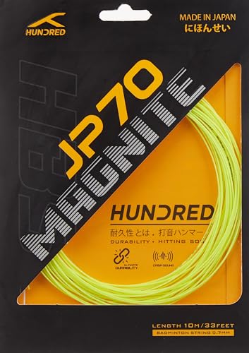 Image of Hundred JP 70 Magnite Badminton String | 0.70 mm High Repulsion & Control | Superior Tension Hold & Shock Absorption | Crisp Hitting Sound