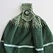 Dark Green Double Thickness Towel Hanging Kitchen Towel - Green Cotton Crochet Top