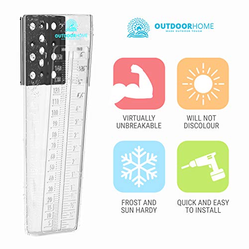 Outdoor Home Made Outdoor Tough OHRG150 Outdoor Home Rain Gauge. Professional 6 Inch Capacity Aussie Made Heavy Duty Rain Measure Gauge. Reliable, Accurate Fence Or Post Mount Rain Gauge. Ideal Outdoor Tool thumb #1