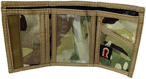 Military Camouflage Trifold ID Wallet. Outside & Inside ID Hook n Loop. USA Made (Multi-Cam)