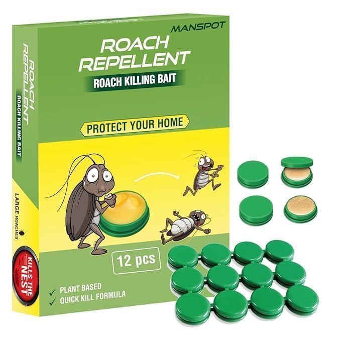 Cockroach Killer Bait for Home Strong | Cockroach Killer Gel for Kitchens Bathrooms Cabinets | Roach Repellent for Cockroaches for Indoor or Outdoor (24)-picture-37