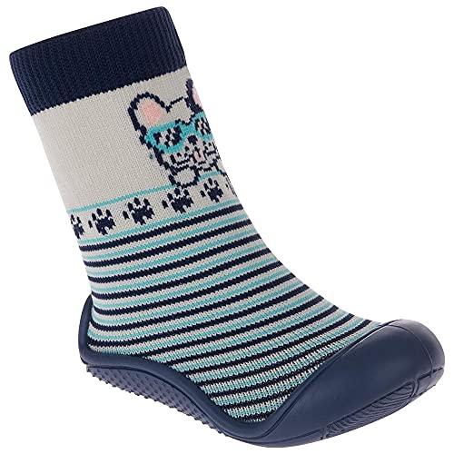 Meia Com Sola Comfort Lúdica Pimpolho Tamanho:18;Cor:Azul-escuro