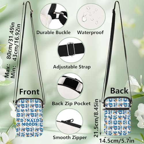 WZMPA Funny Duck Crossbody Bag Duck Lover Gift Duck Moods Shoulder Bag Cartoon Duck Merchandise2