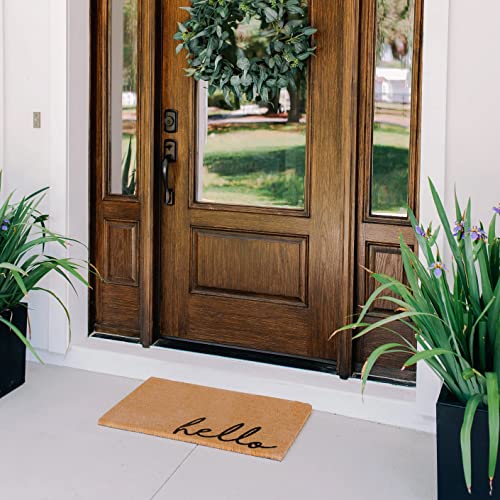 Theodore Magnus Natural Coir Doormat With Non-Slip Backing - 17 X 30 - Outdoor/Indoor - Welcome Mats - Natural - Meet And Greet - Coir-1730-15-221 #TOP4