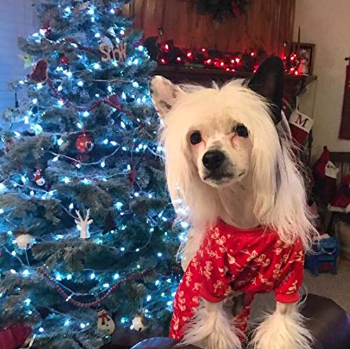 Image of CuteBone Dog Xmas Pajamas P18XL, Polyester, X-Large, Animal Print, Elastic Waist