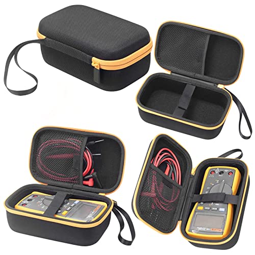 Xiangtat Hard Case for Fluke 117/115/116 Electricians True RMS Digital Multimeter, Protective Carrying Storage Bag with Accessories Mesh Pocket - Thumbnail 2