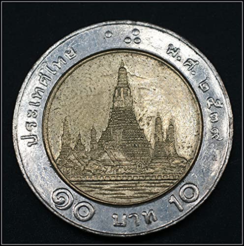 coin collection commemorative coin thailand 10 baht coin year random coin two-color coin dawn temple commemorative coin