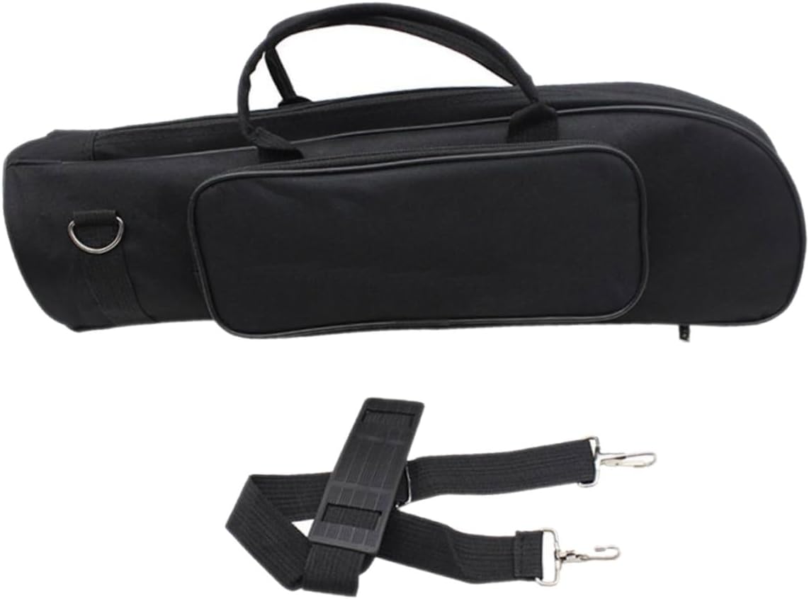 Oxford Cloth Trumpet Bag with Padded Compartments and Shoulder Strap for Young Musicians Portable Wind Instrument Case with Handle for Secure Transport and Weather Protection