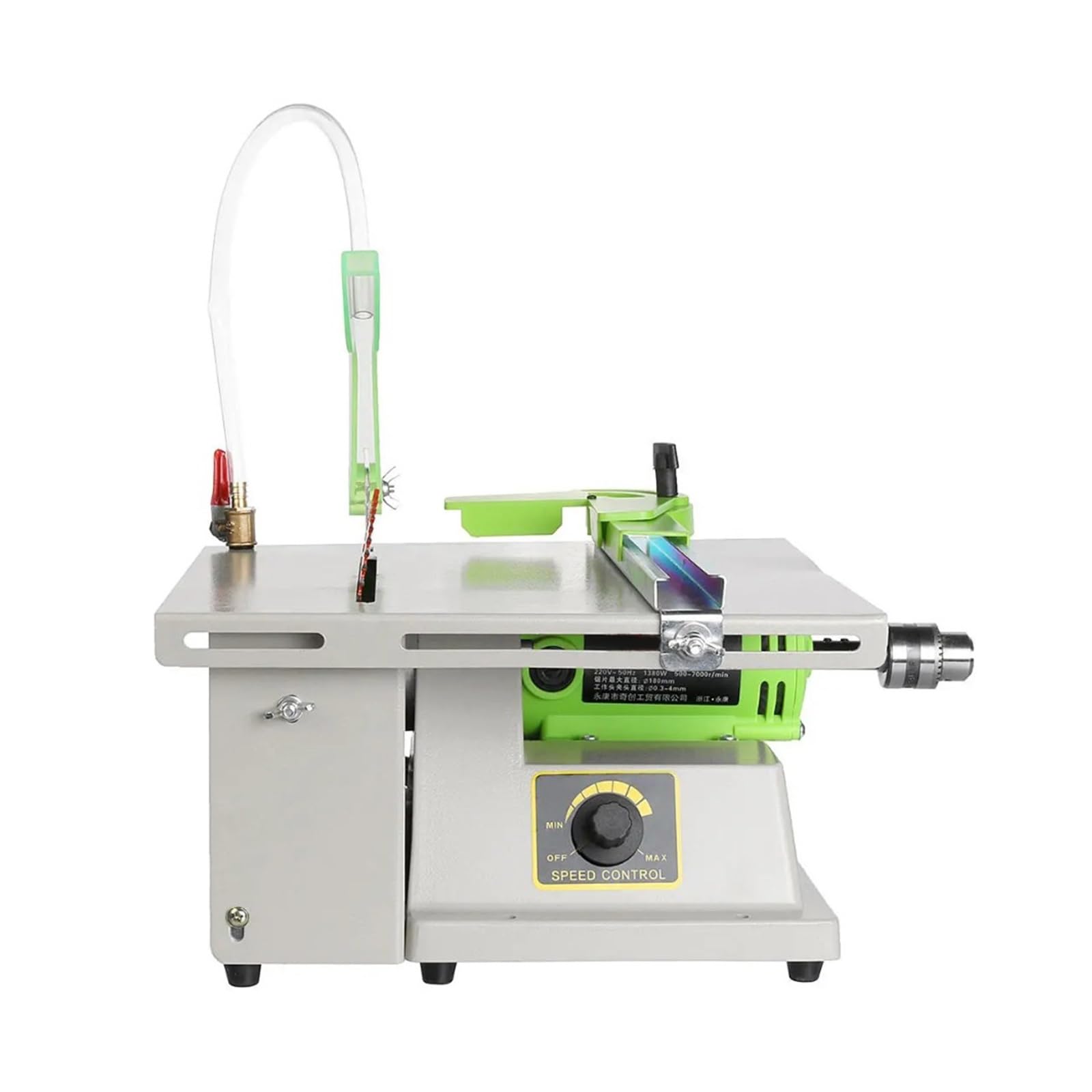 VChics Machine de Polissage de Bijoux, 1380W Multifonction Table scie Bijoux Roche Polissage Banc Tour polisseuse perceuse Faible Bruit Facile à Utiliser