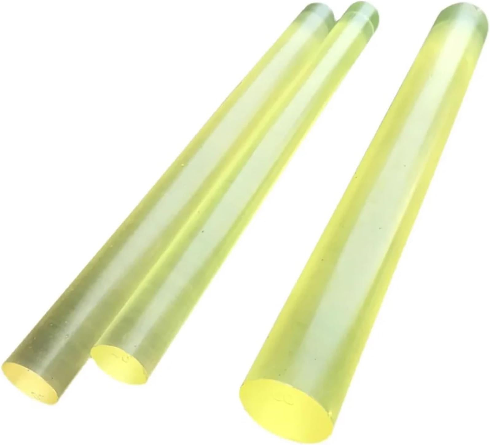 Nylon Rod PU Nylon Rods Sticks Yellow Elastic Polyurethane Round Rod Self-defence Stick DIY Processing 500mm Length Diameter 20mm-40mm for DIY(Dia 40mm)