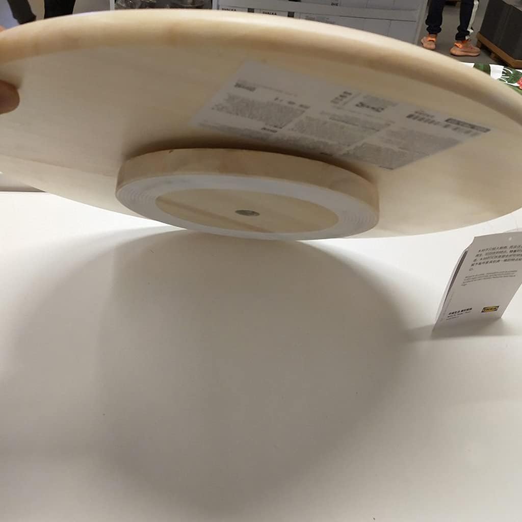 Diameter 39cm Wood Lazy Susan Turntable Spin Organizer for Kitchen Pantry Cabinet Fruit Solid Wood Rotating Storage Rack Carrying Capacity 12 Kg