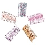 jojofuny 50pcs Acrylic Reusable Popsicle Making Sticks for Ice Cream DIY Crafting Glitter Handmade Acrylic