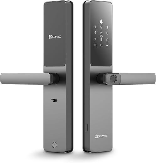 Fechadura digital Ezviz DL05 Wi-Fi BT inteligente código senha tag a prova d'água