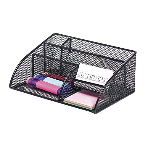 Office Depot® Brand Mesh Angled Desk Organizer, Black
