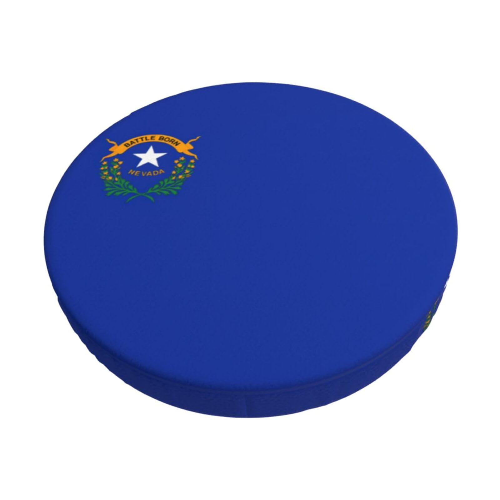 ACVnbm Nevada State Flag Print Round Bar Chair Cushion Cover, Elastic Chair Protector For Kitchen Bar Dining