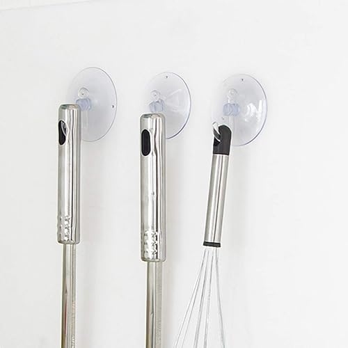 Miniatura 6 de Cabilock 12 ganchos de ventosa resistentes para pared extraíbles para paneles de yeso para cocina, baño, armario