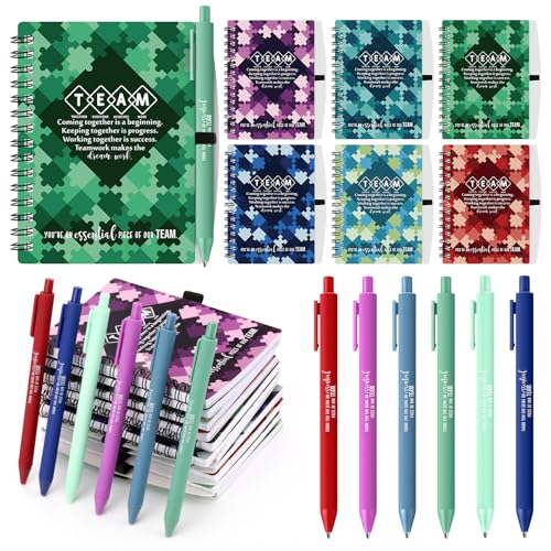 Carnet à spirales avec stylo lot de 12 pour cadeau remerciement