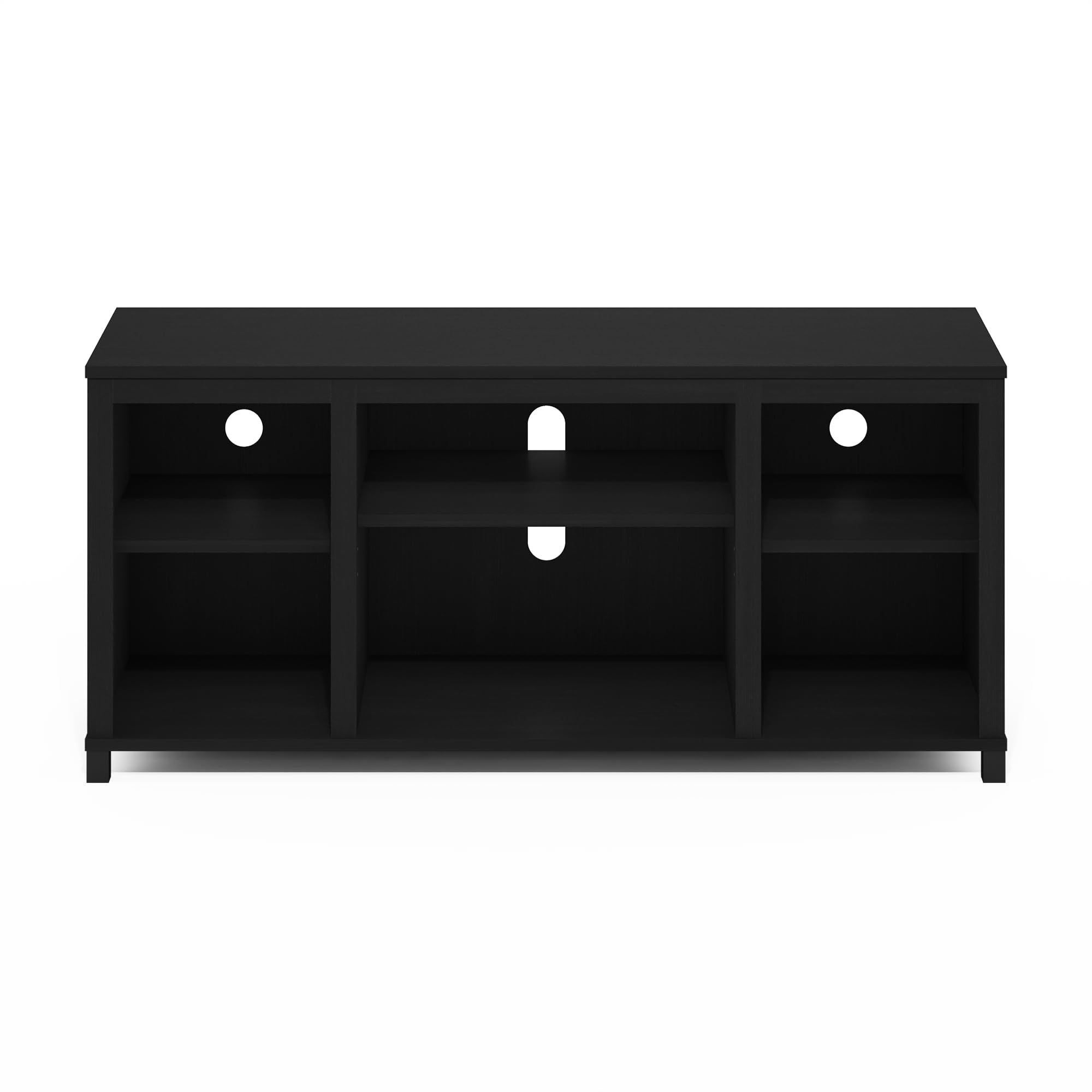 Furinno Classic Meuble TV, Centre Multimédia, Console TV pour Téléviseurs Jusqu'À 55 Pouces avec Étagères, pour Salon, Chambre, Style Américain