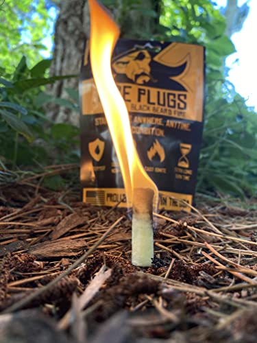 Black-Beard-Fire-Plugs-50-Plugs-100-Weatherproof-Fire-Starter-for-Campfires-Can-Light-50-Fires-Extra-Long-Burn-Time-30-Yr-Shelf-Life-for-Emergency-Survival-Kits-Made-in-USA-Yellow
