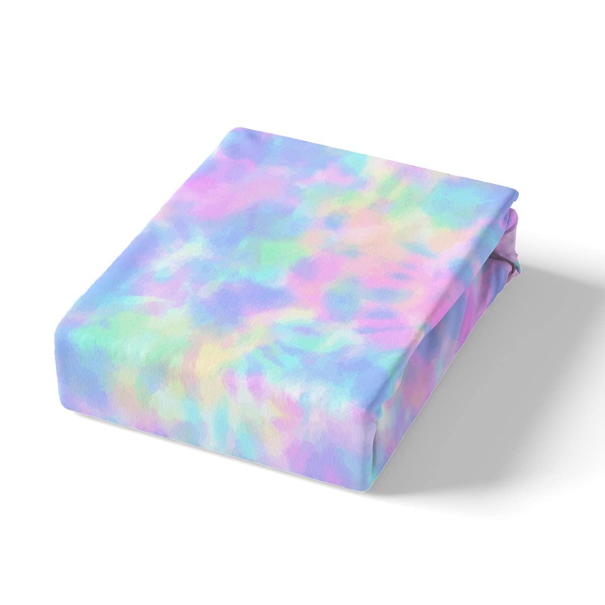 Juego de ropa de cama de teñido anudado arcoíris, tamaño Super King para niñas y mujeres, funda de edredón colorida de teñido anudado pastel para niños y adolescentes, funda de edredón de remolino