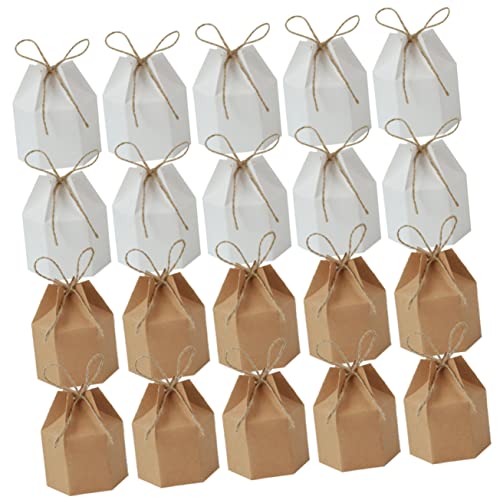MOLUCKFU 20pcs Elegant European Style Candy Storage Boxes Safe Kraft Minimalist Design for Weddings Parties Wrapping Practical Storage