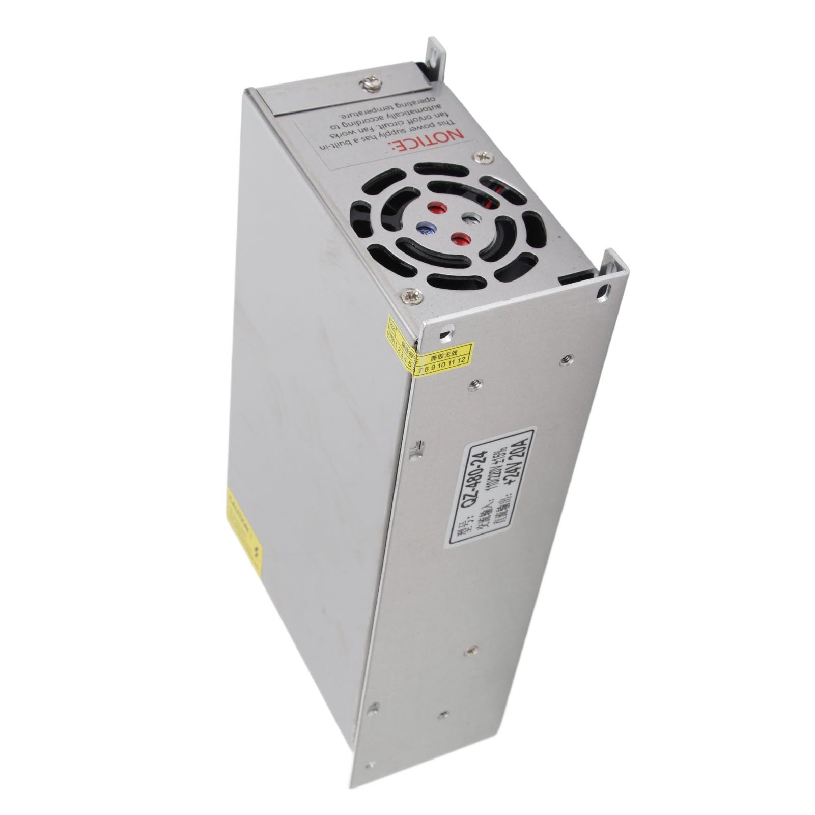 Oumefar Zasilacz Impulsowy DC 500W Adapter Przemysłowy Dużej Mocy do Sprzętu DC 24V i Sprzętu AGD Obudowa Aluminiowa
