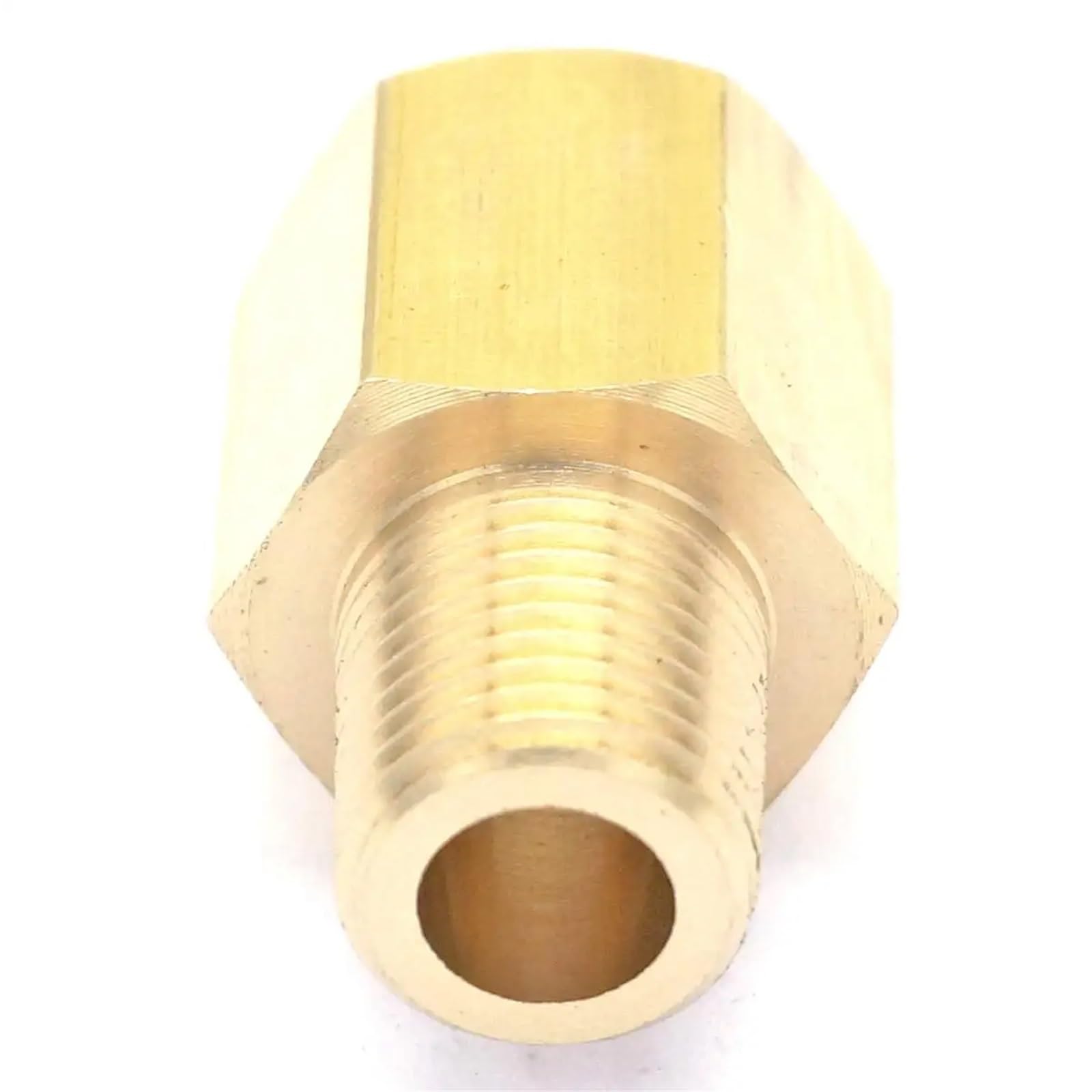 Connettore maschio BSPT da 1/8" x 1/8" NPT femmina, in ottone, per manometro, aria, gas, carburante, acqua, pressione 229 PSI