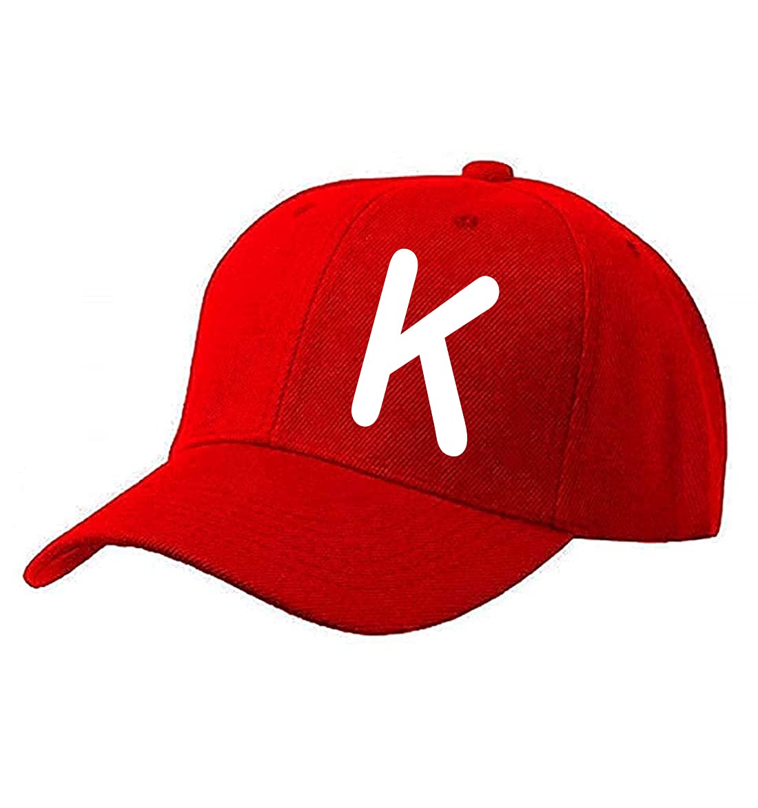 Unisex Cotton Cap (Alphabet_Red_K)-image-44