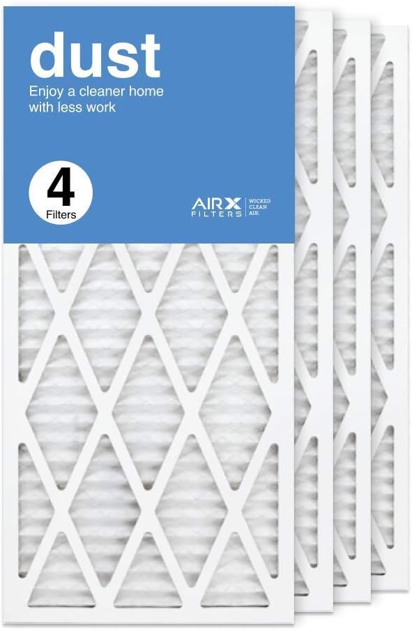 AIRx Filters 14x30x1 Furnace Filter MERV 8 Pleated Replacement HVAC AC Air Filter, Dust, Easy Installation, Contaminant Reducing, 4-Pack