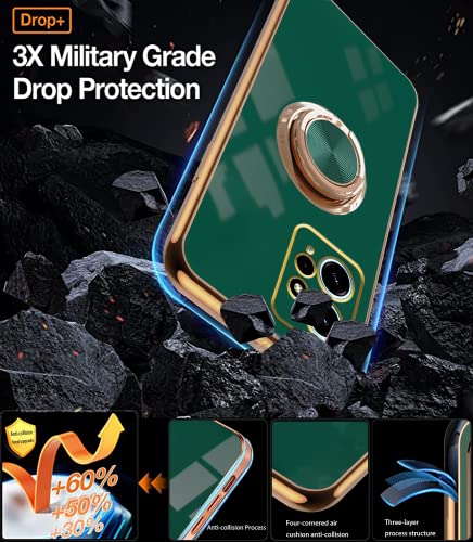 Funda compatible con Redmi Note 12 4G antigolpes de silicona delgada verde oscuro 3