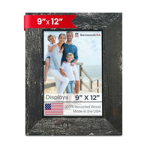 BARNWOODUSA Farmhouse 9x12 Picture Frame 1 1/2 inch Molding 100%