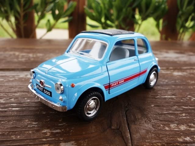 Amazon.co.jp: 3 FIAT500 フィアット500 ミニカー 水色 FIAT
