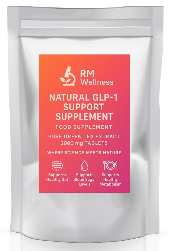 Natural GLP-1 Support Supplement | Green Tea Catechins (EGCG) for Metabolic Health Energy & Feeling Fuller for Longer | Supports Normal Glucose Metabolism | 30-Day Supply
