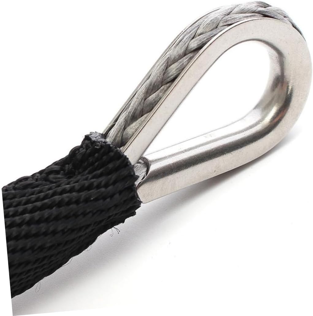 Synthetic Winch Rope 1/4 x 50 7700LBS Heavy Duty Cable for ATV UTV SUV Vehicle Trailers Hook and Stopper