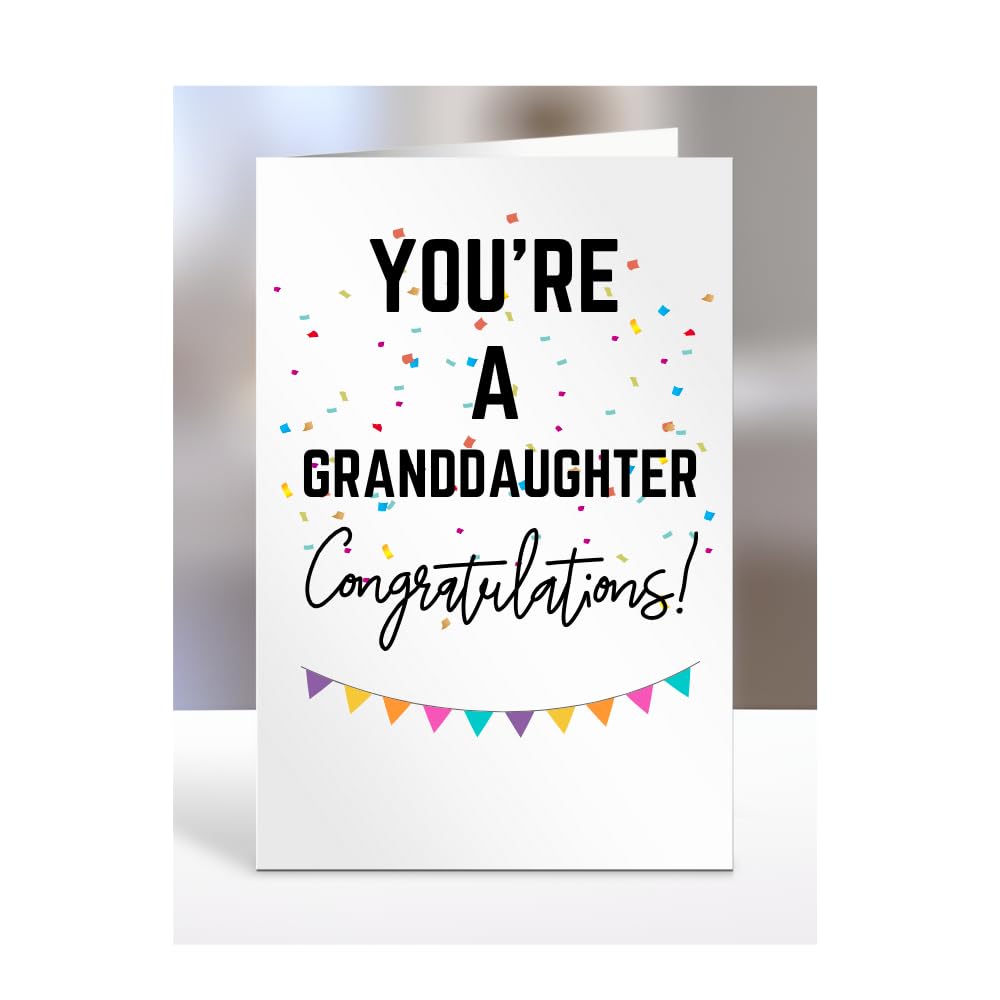 You're a Granddaughter card, gifts for men, women, him, her, female, male, presents for Christmas, new, congratulations, baby, you are, A5-173_107 โ image 1