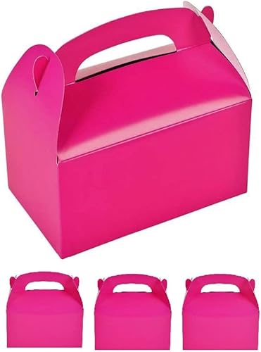 Cajas de regalo de color rosa intenso (6 14 x 6 pulgadas), caja de regalo de golosinas. Ideal para bodas, cumpleaños, despedidas de soltera, bates,