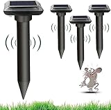 WUGEIN Ahuyentador Ultrasonidos I Repelente Ultrasónico de Ratones I Repelente para Topos con vibración Ultrasónica I Protección contra Plagas Eliminar Topos de l Huerto, Jardín, etc, Anti Topos