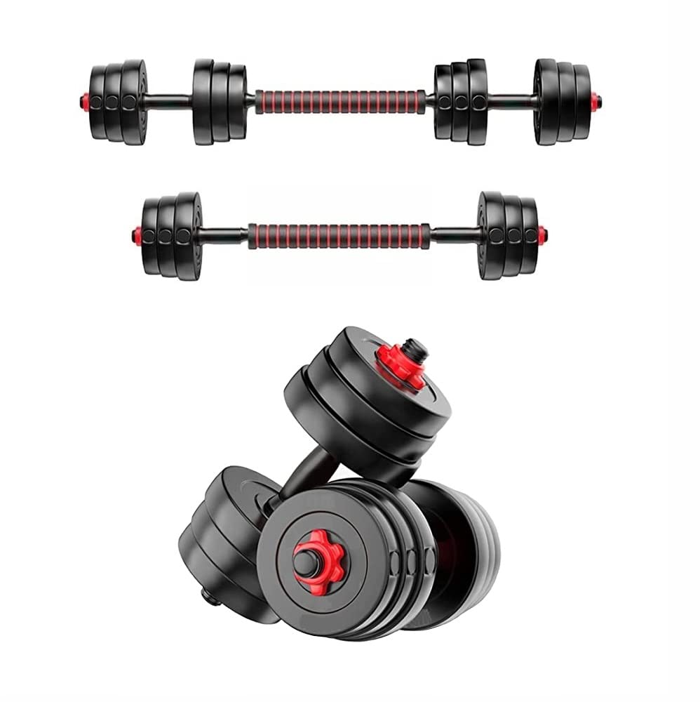 Bodyfit Dumbles Home Gym Set, Weight Plates +One Multi-Extension Convertor Barbell Rod, 2x14 Stylish Dumbbell Rods, Unisex Exercise Home Workouts. (50Kg Weight Plates) (B0BG5R2HL3) Amazon Price History, Amazon Price Tracker