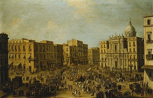 Toile Antonio Joli Saint-Ferdinand pour habiller un grand mur vide de salon 60x90cm