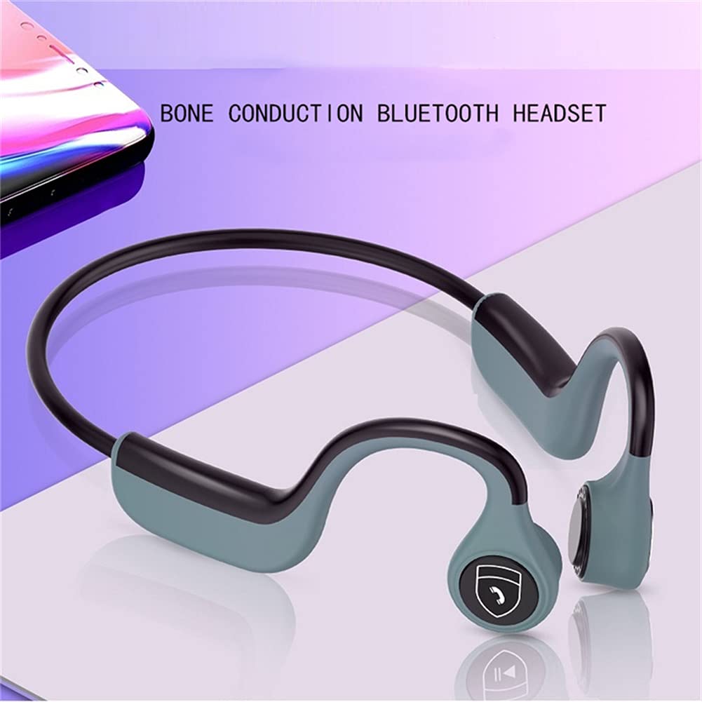 Bluetooth 5.0 Słuchawki przewodzące kości, bezprzewodowe zestawy słuchawkowe, wodoodporna i skurczowa jakość dźwięku stereo, do biegania, jazda na rowerze,Gray
