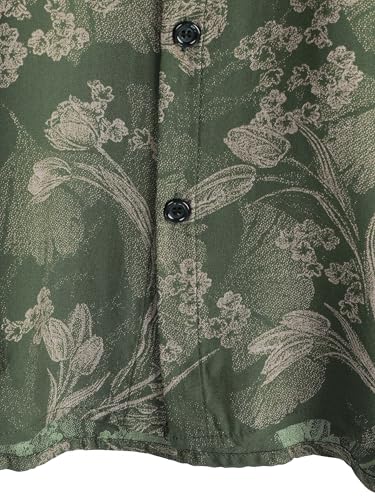 Image of JOTOOK Mens Hawaiian Shirt Short Sleeve Button Down Tropical Shirts Casual Floral Summer Beach Shirt