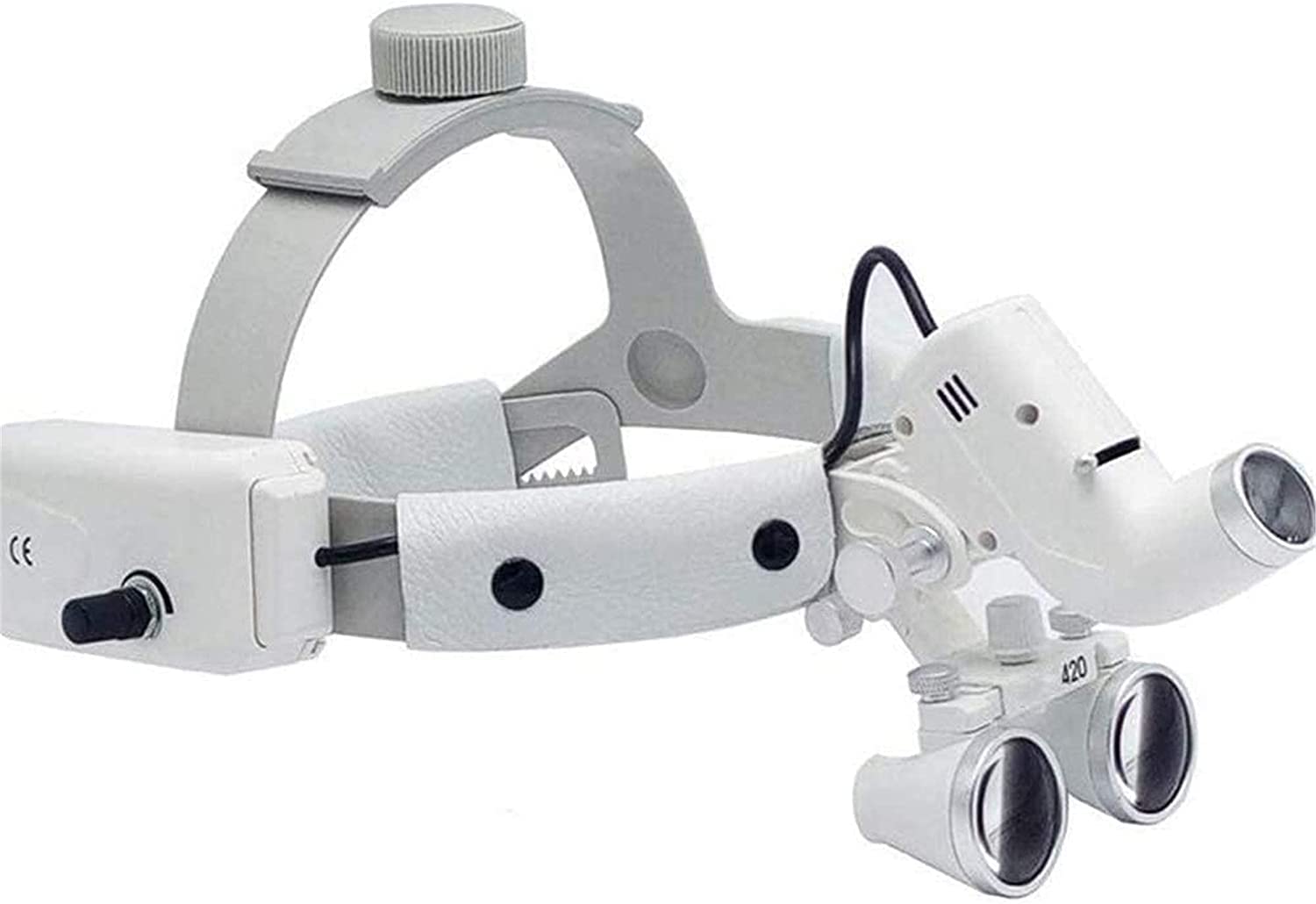 SaryEdge Magnifying Glasses Headband Magnifier, Handheld Digital Magnifier, Dental Surgical Loupes 2.5X 3.5X 420 Mm Binocular Magnifying Glasses Headba,