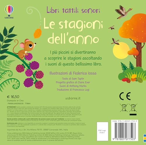 Libri Tattili Sonori - Le Stagioni Dell'anno - 2